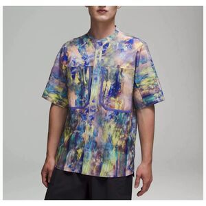 Lululemon Men’s Water-Repellent Hiking Short Sleeve Shirt Altered Nature Sz. M